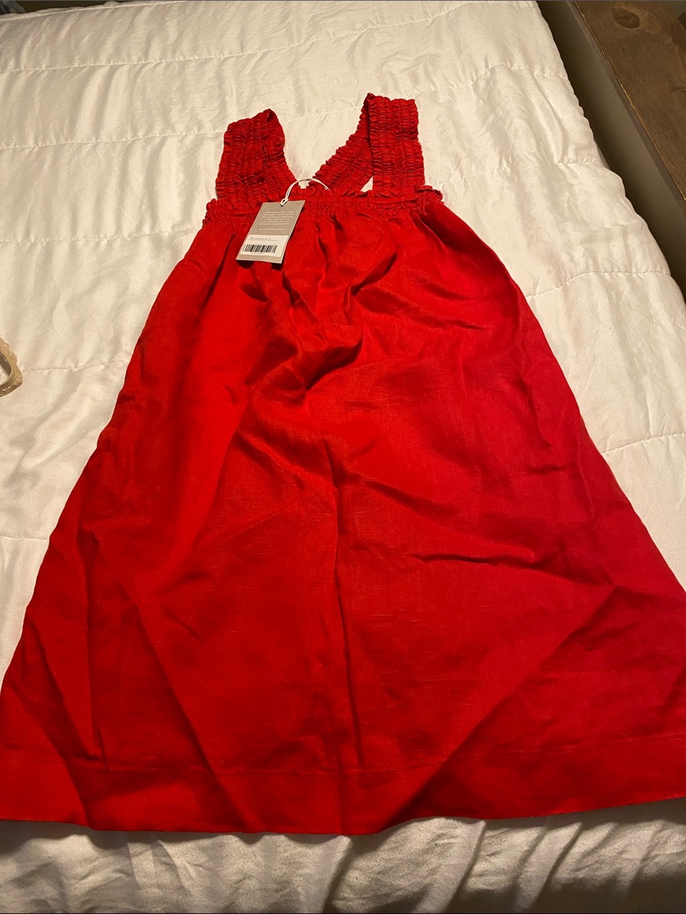 Everlane The Smocked Linen Dress (XS,NWT)
